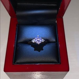 purple diamond simulant ring